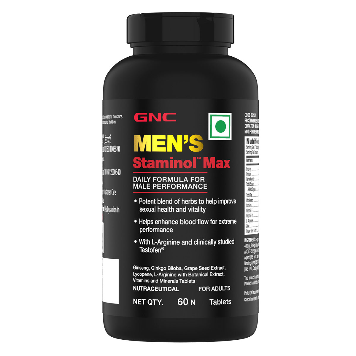 GNC Men s Staminol Max 60 Tablets GNC India