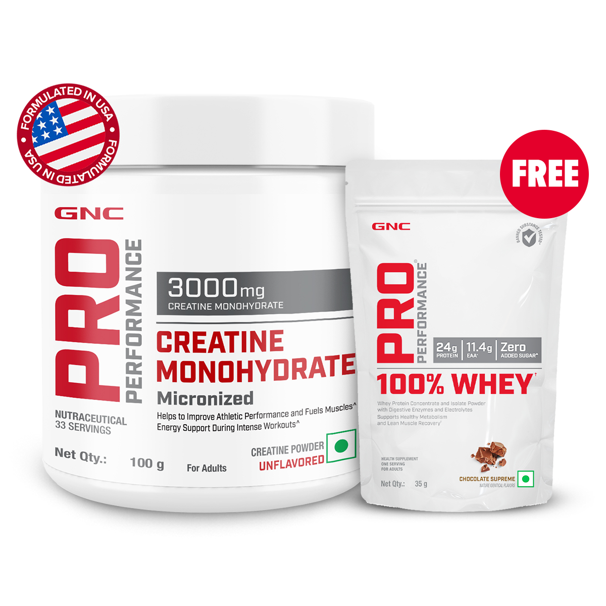 GNC Pro Performance Creatine Monohydrate - Powerful Muscle Pump for Intense Workout