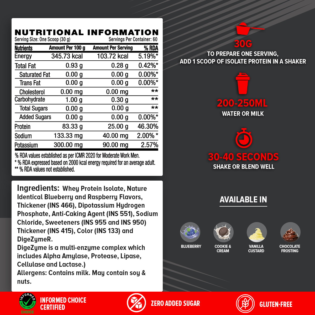 GNC AMP Pure Isolate (Low/Zero Carb) - Advanced Muscle Building To Amplify Muscle Performance | Informed Choice Certified