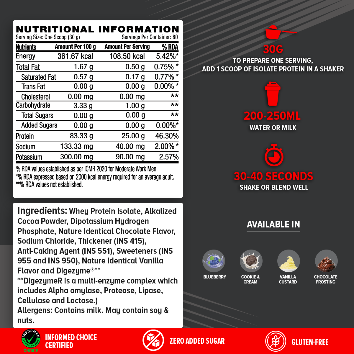 GNC AMP Pure Isolate (Low/Zero Carb) - Advanced Muscle Building To Amplify Muscle Performance | Informed Choice Certified