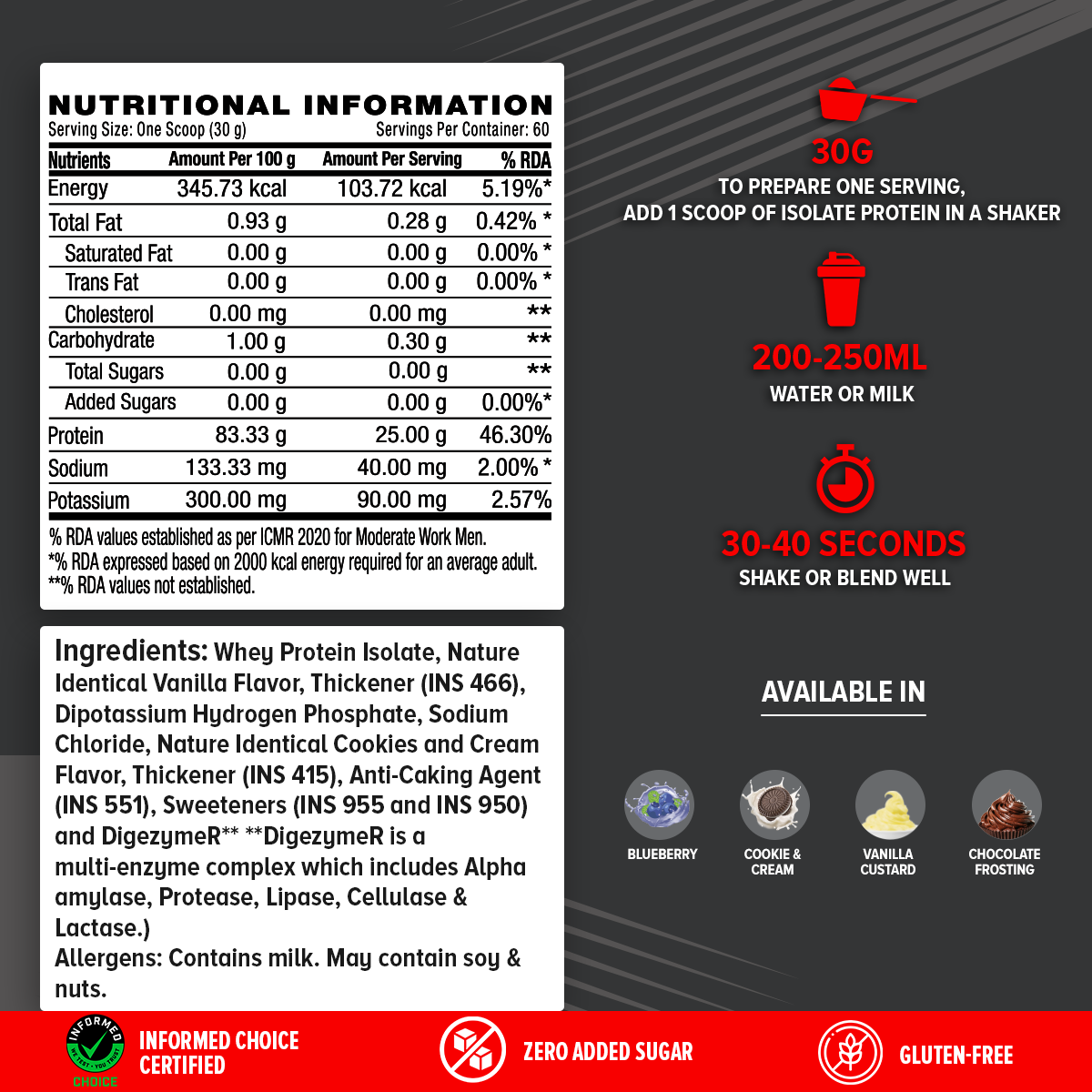 GNC AMP Pure Isolate (Low/Zero Carb) - Advanced Muscle Building To Amplify Muscle Performance | Informed Choice Certified