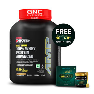 GNC AMP Gold Series 100% Whey Protein Advanced - Boosts Muscle Gains, Recovery & Workout Performance | Informed Choice Certified