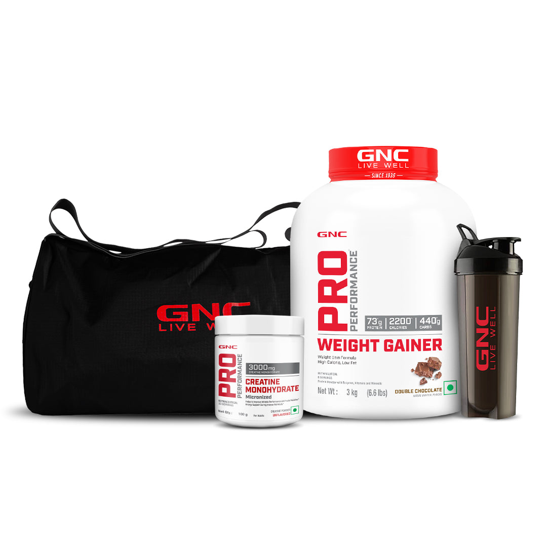 Fuel & Gain Combo -  | Weight Gainer & Creatine with Gym Bag & Shaker | High-Calorie Formula For Healthy Body Gains | Boosts Athletic Performance