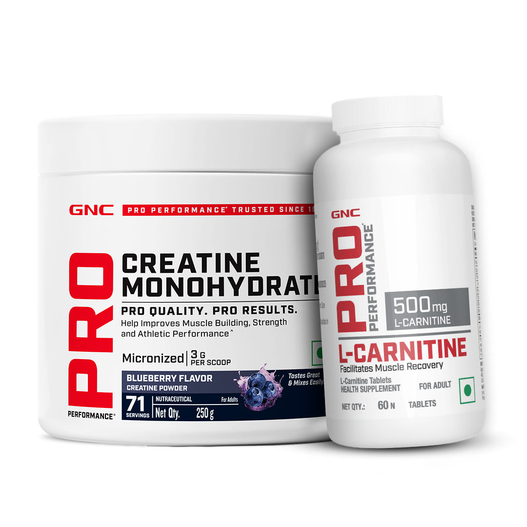 GNC Pro Performance Creatine Monohydrate with L-Carnitine Tablets 500mg - Supports Intense Workout | Burns Fat for Instant Energy & Extreme Performance