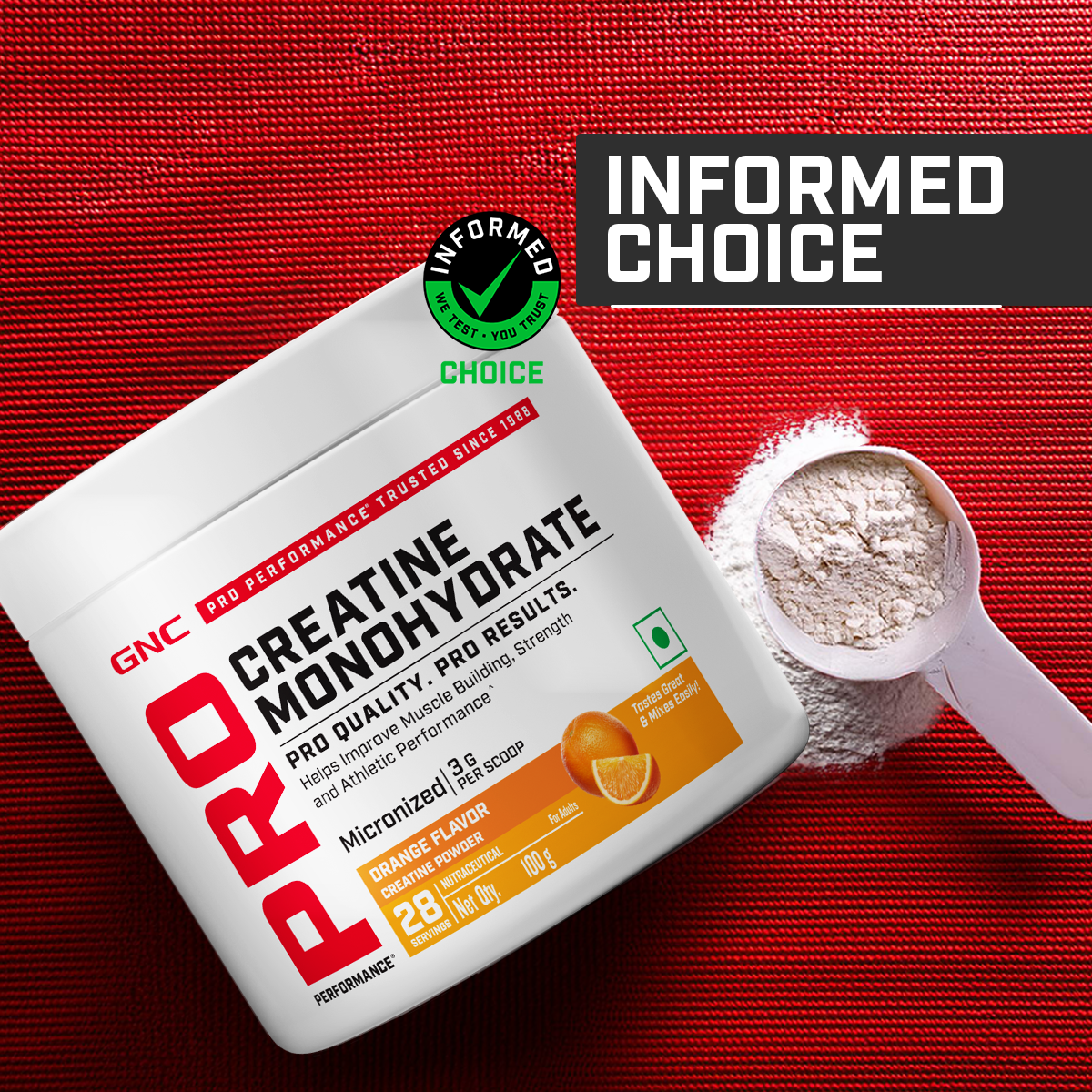 GNC Pro Performance Creatine Monohydrate - Powerful Muscle Pump for Intense Workout