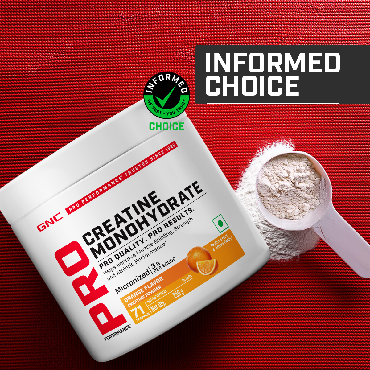 GNC Pro Performance Creatine Monohydrate - Powerful Muscle Pump for Intense Workout