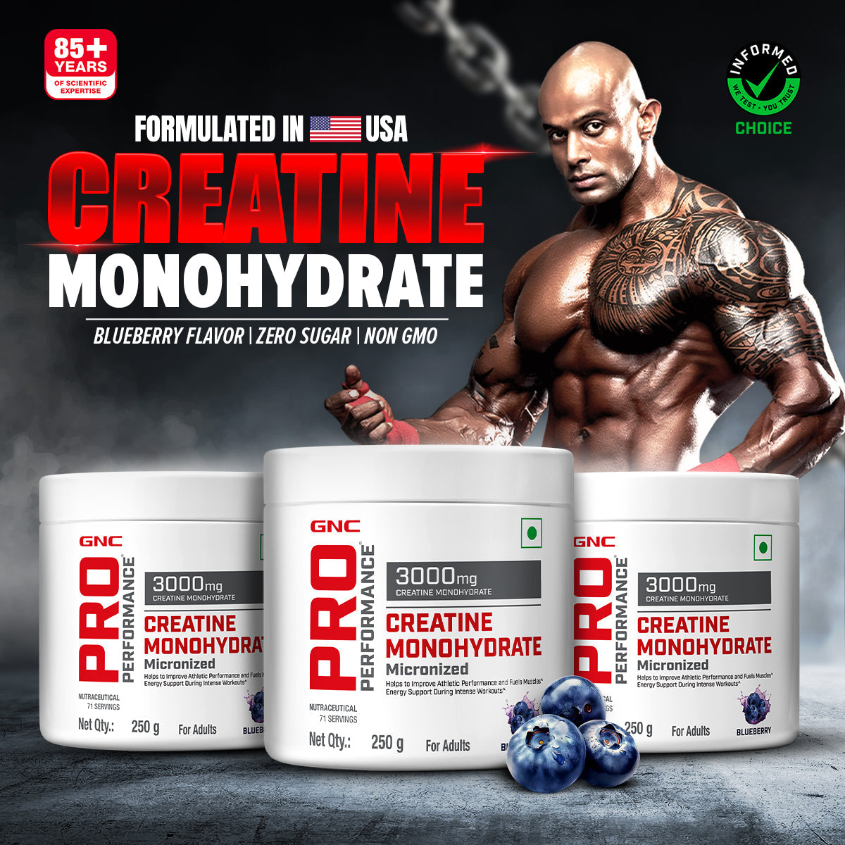 GNC Pro Performance Creatine Monohydrate - Powerful Muscle Pump for Intense Workout