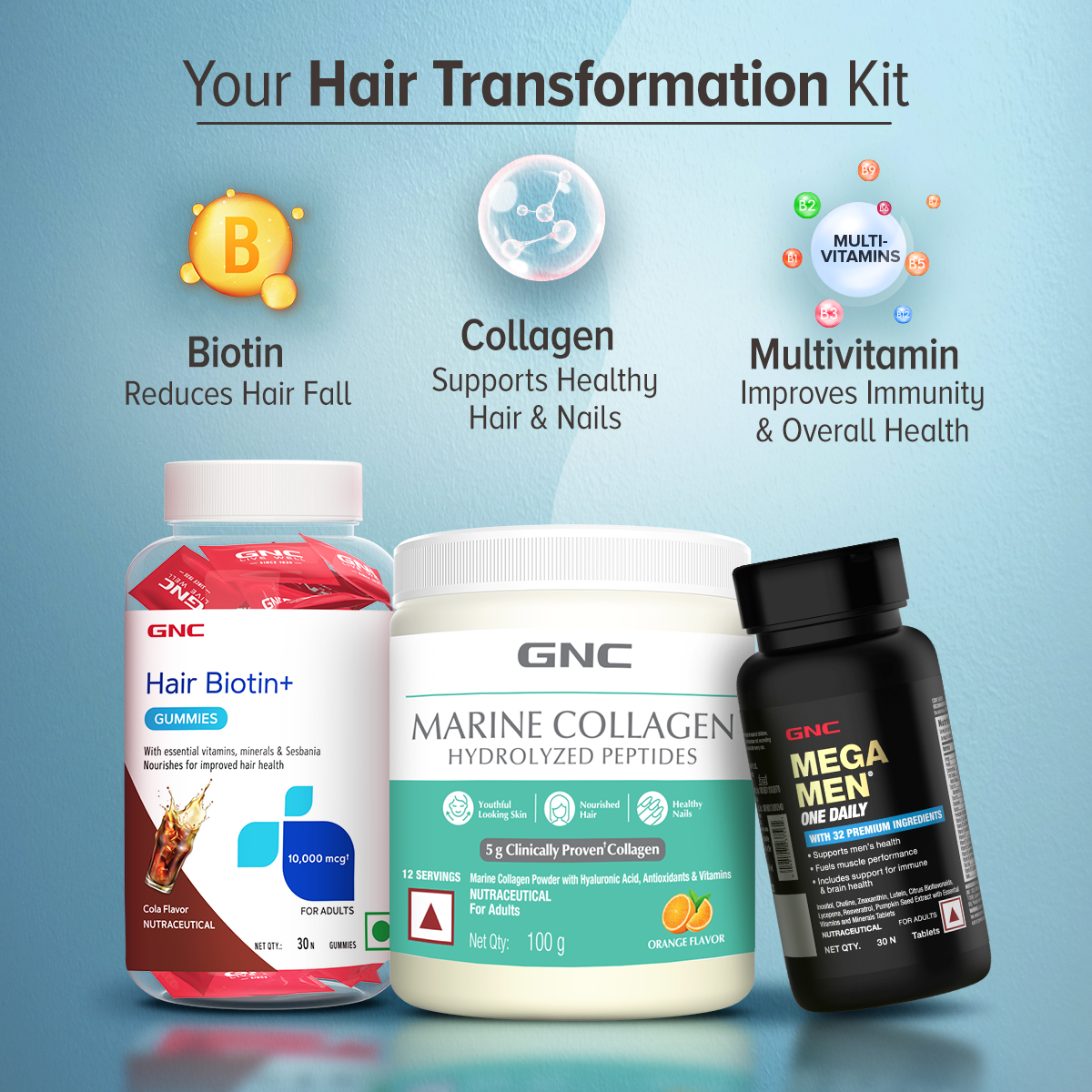 Healthy Hair Essentials - Reduces Hair Fall | Supports Healthy Hair & Nails | Improves Skin & Hair