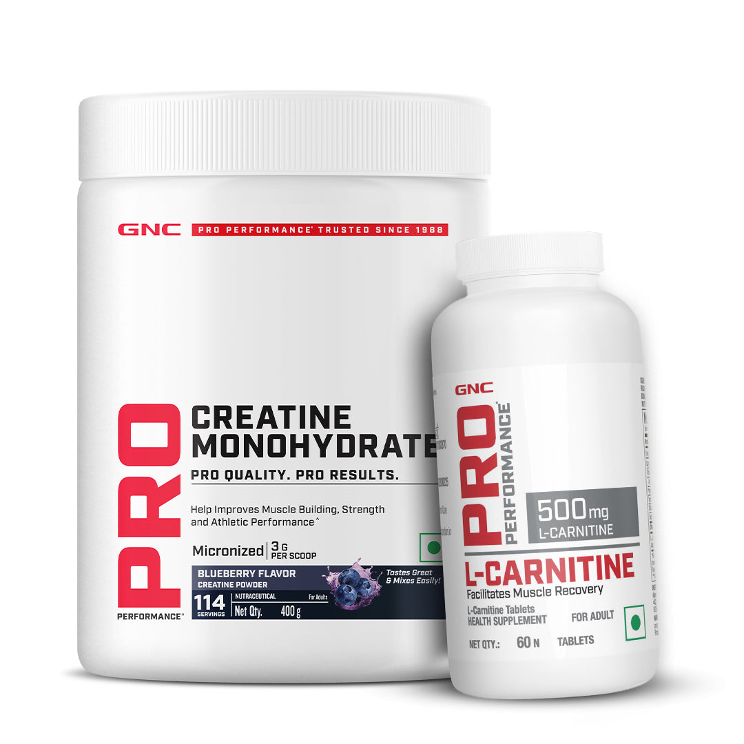 GNC Pro Performance Creatine Monohydrate with L-Carnitine Tablets 500mg - Supports Intense Workout | Burns Fat for Instant Energy & Extreme Performance