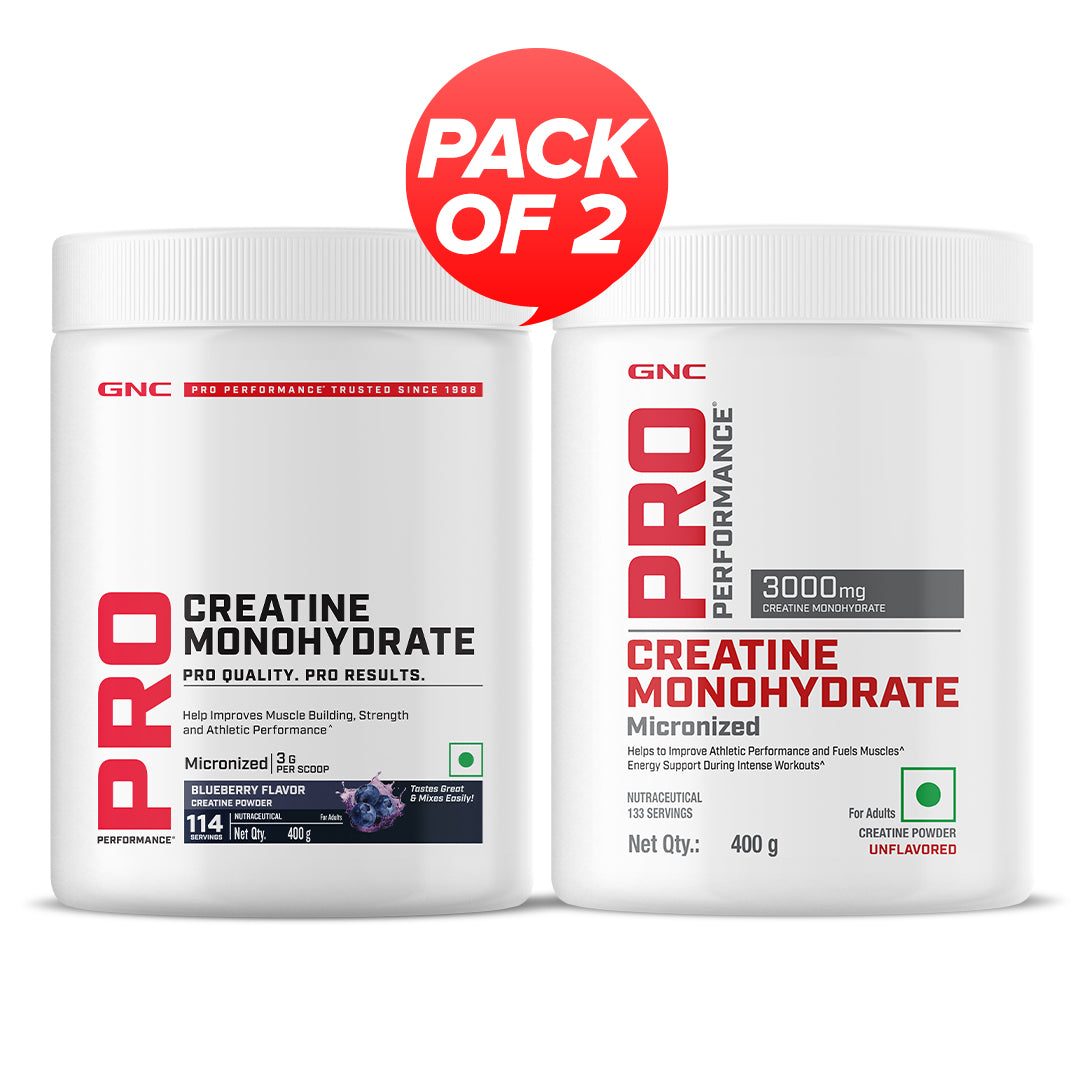 GNC Pro Performance Creatine Monohydrate Combo - Powerful Muscle Pump for Intense Workout