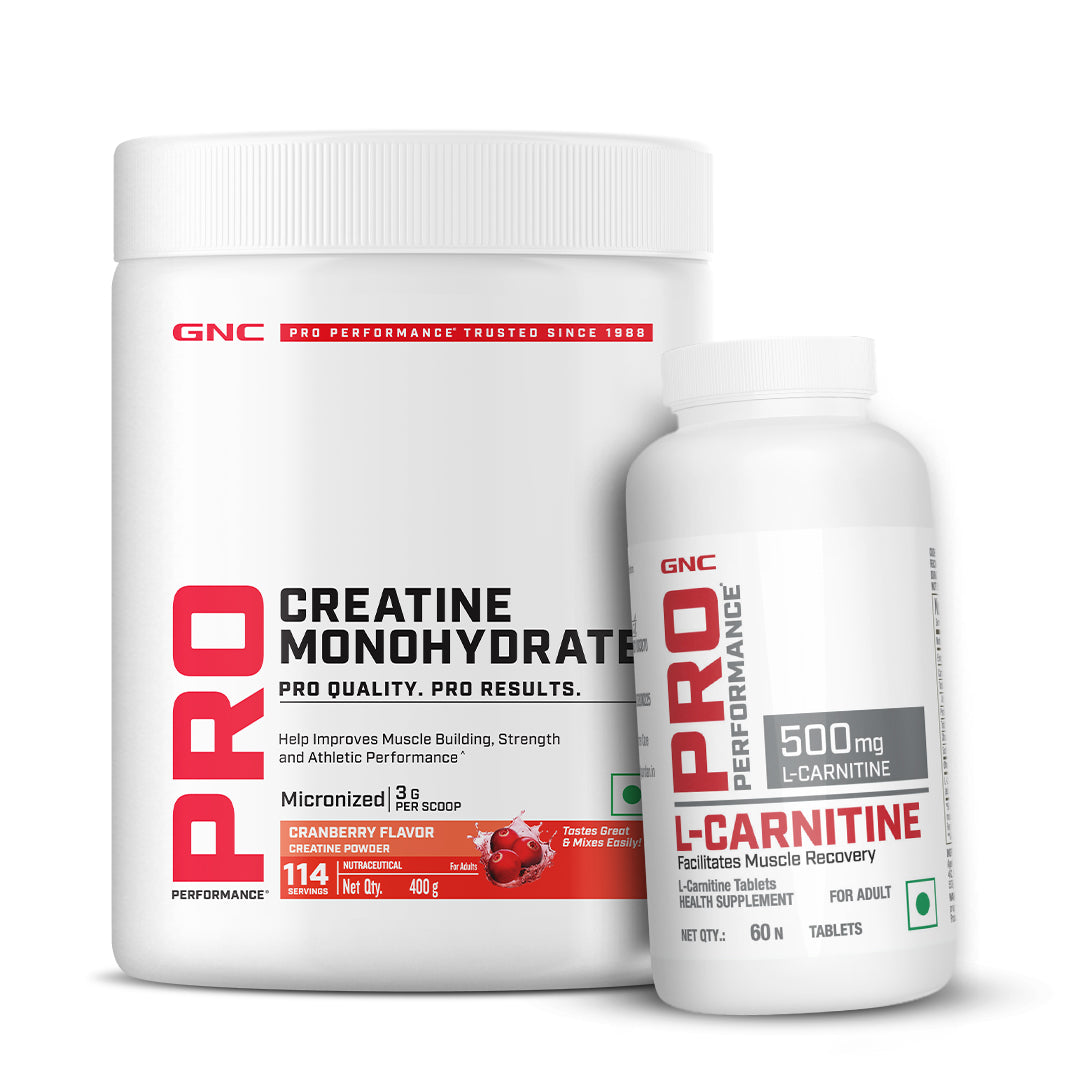 GNC Pro Performance Creatine Monohydrate with L-Carnitine Tablets 500mg - Supports Intense Workout | Burns Fat for Instant Energy & Extreme Performance