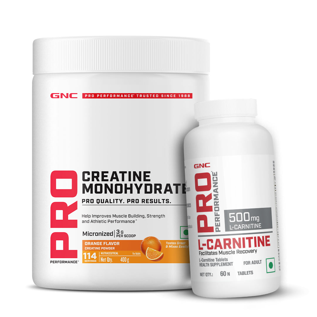 GNC Pro Performance Creatine Monohydrate with L-Carnitine Tablets 500mg - Supports Intense Workout | Burns Fat for Instant Energy & Extreme Performance