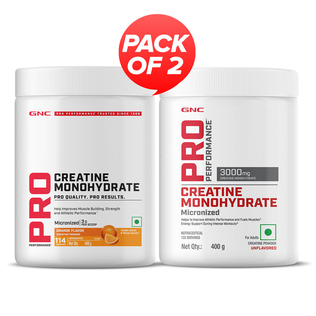 GNC Pro Performance Creatine Monohydrate Combo - Powerful Muscle Pump for Intense Workout