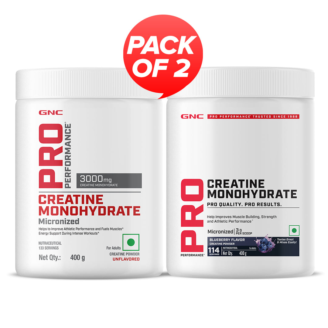 GNC Pro Performance Creatine Monohydrate Combo - Powerful Muscle Pump for Intense Workout