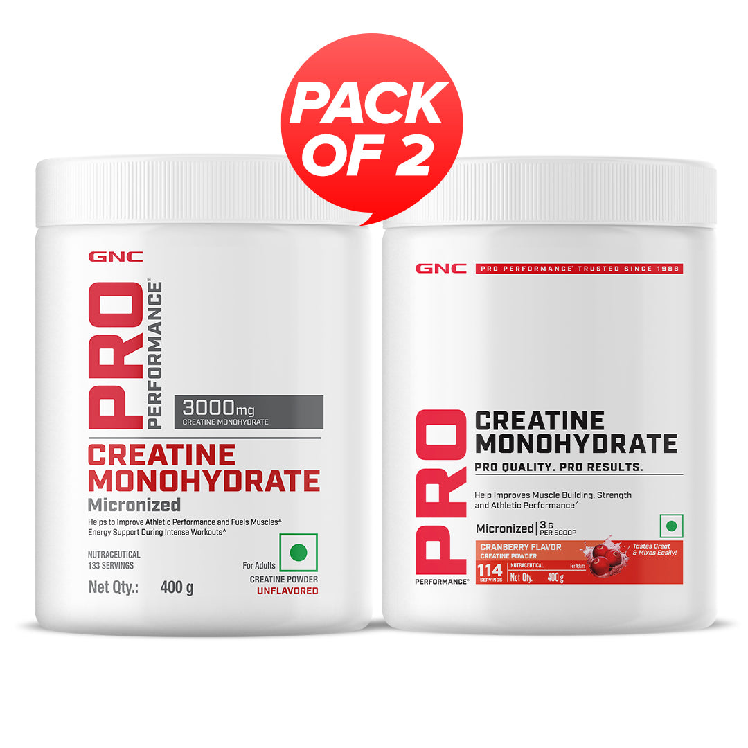 GNC Pro Performance Creatine Monohydrate Combo - Powerful Muscle Pump for Intense Workout