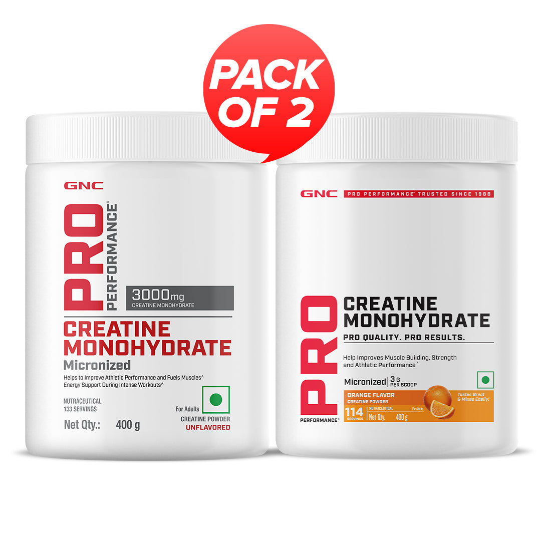 GNC Pro Performance Creatine Monohydrate Combo - Powerful Muscle Pump for Intense Workout