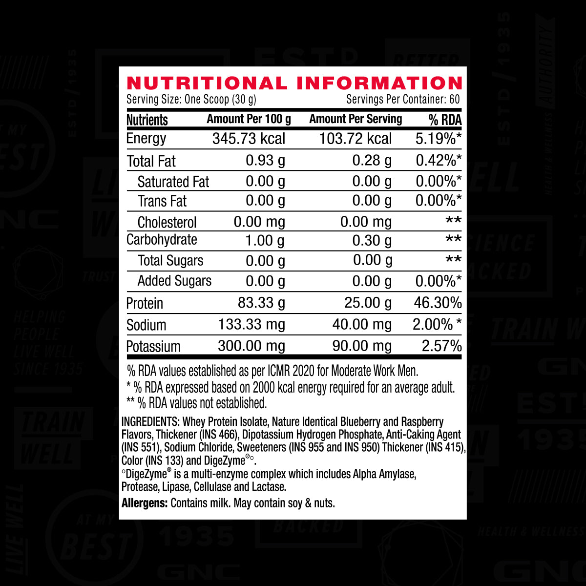 GNC AMP Pure Isolate (Low/Zero Carb)