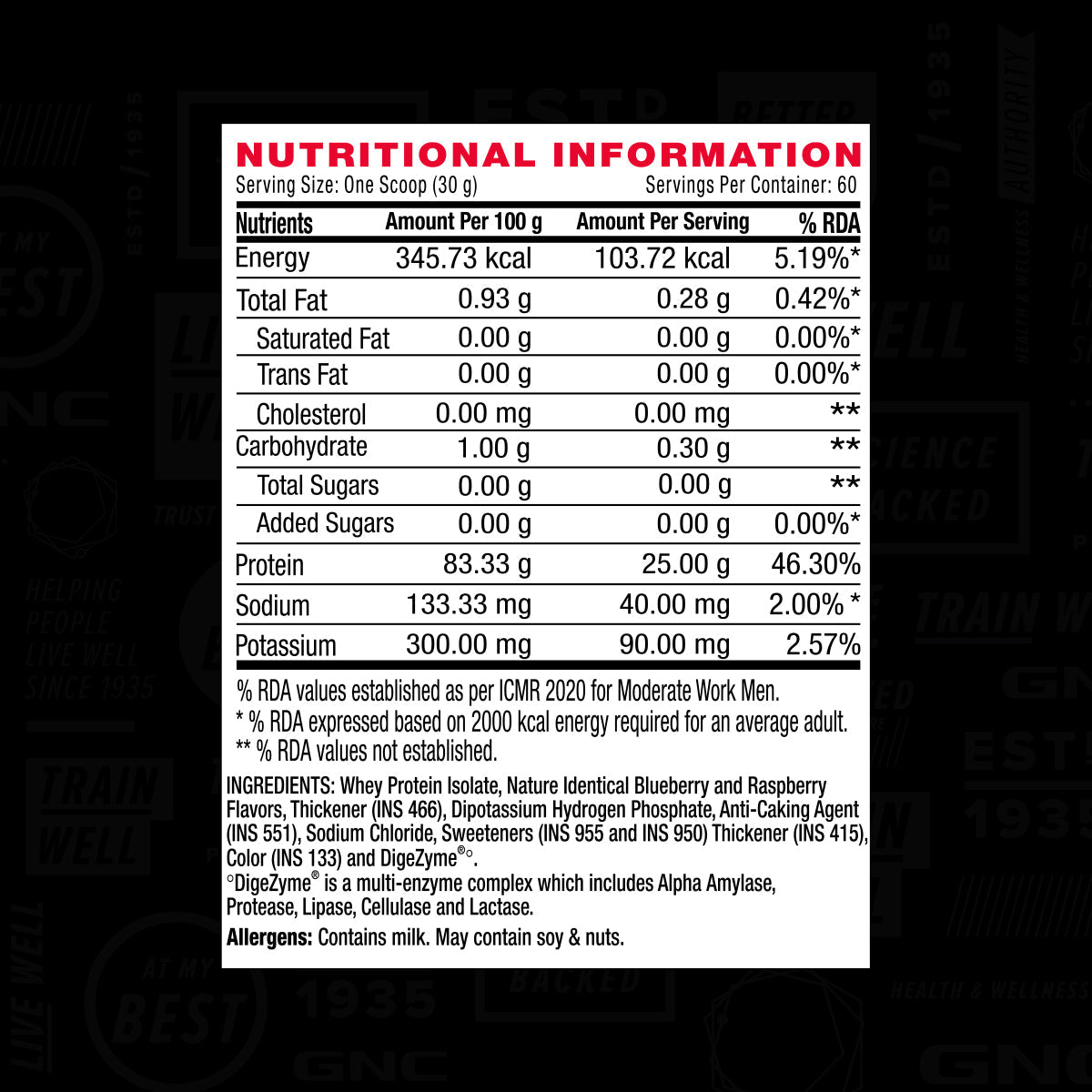 GNC AMP Pure Isolate (Low/Zero Carb) - Advanced Muscle Building To Amplify Muscle Performance | Informed Choice Certified