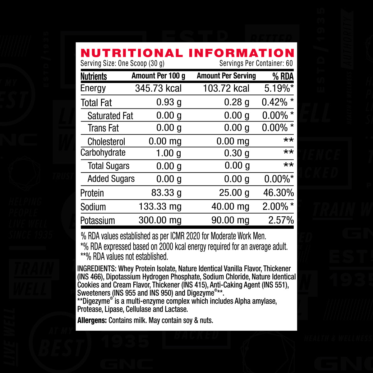 GNC AMP Pure Isolate (Low/Zero Carb)