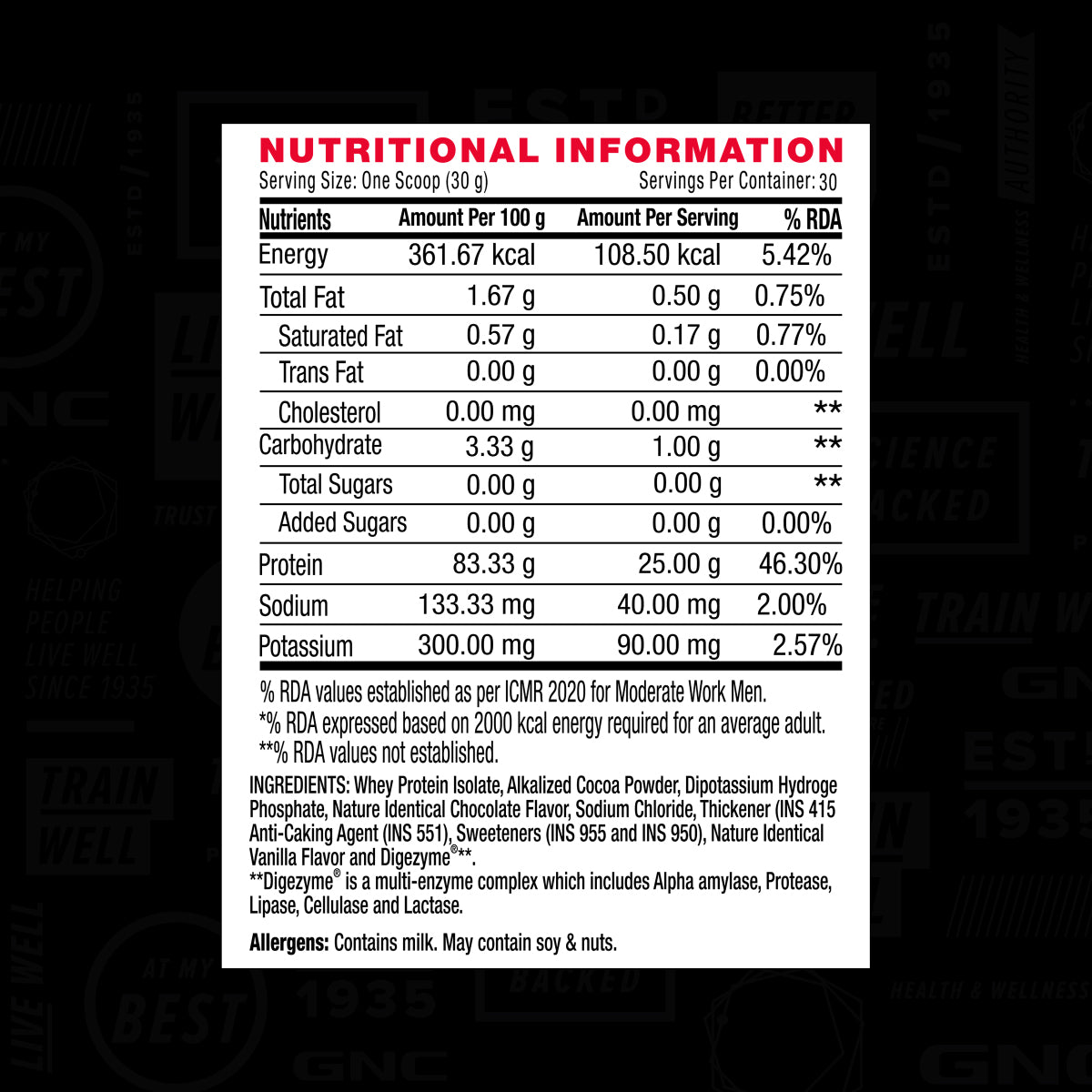 GNC AMP Pure Isolate (Low/Zero Carb)