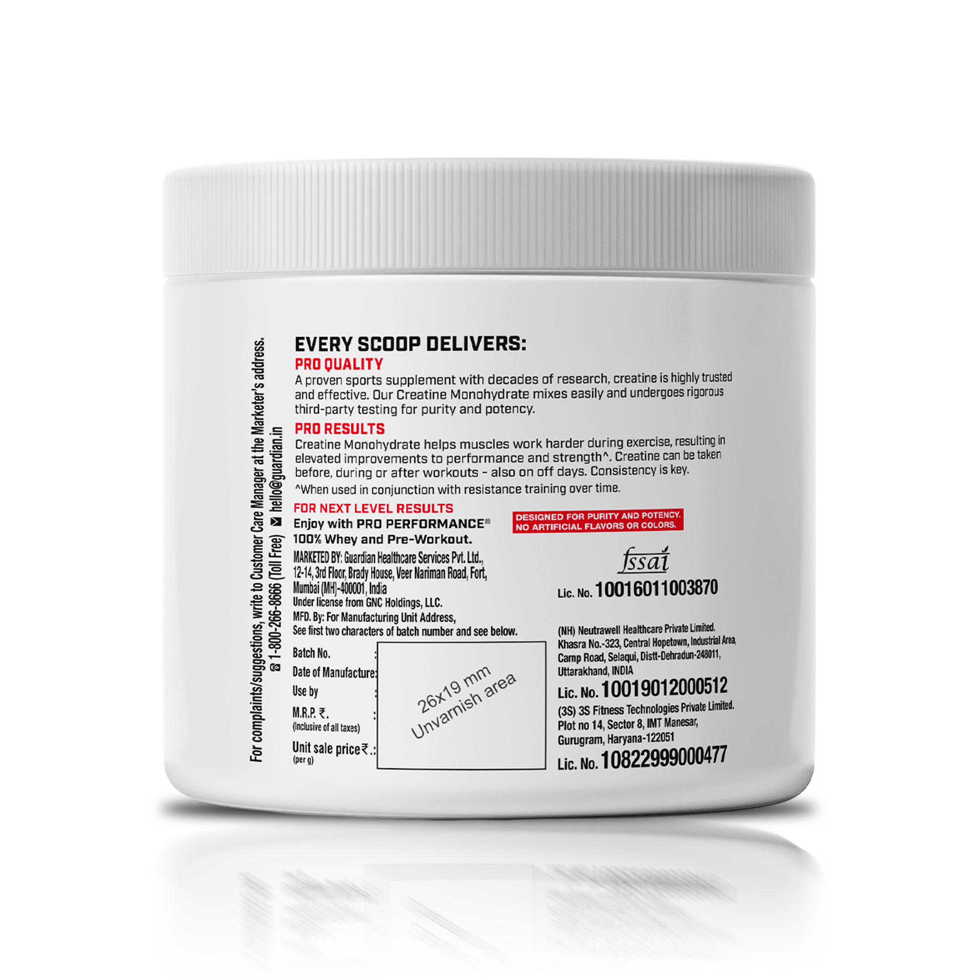 GNC Pro Performance Creatine Monohydrate - Powerful Muscle Pump for Intense Workout