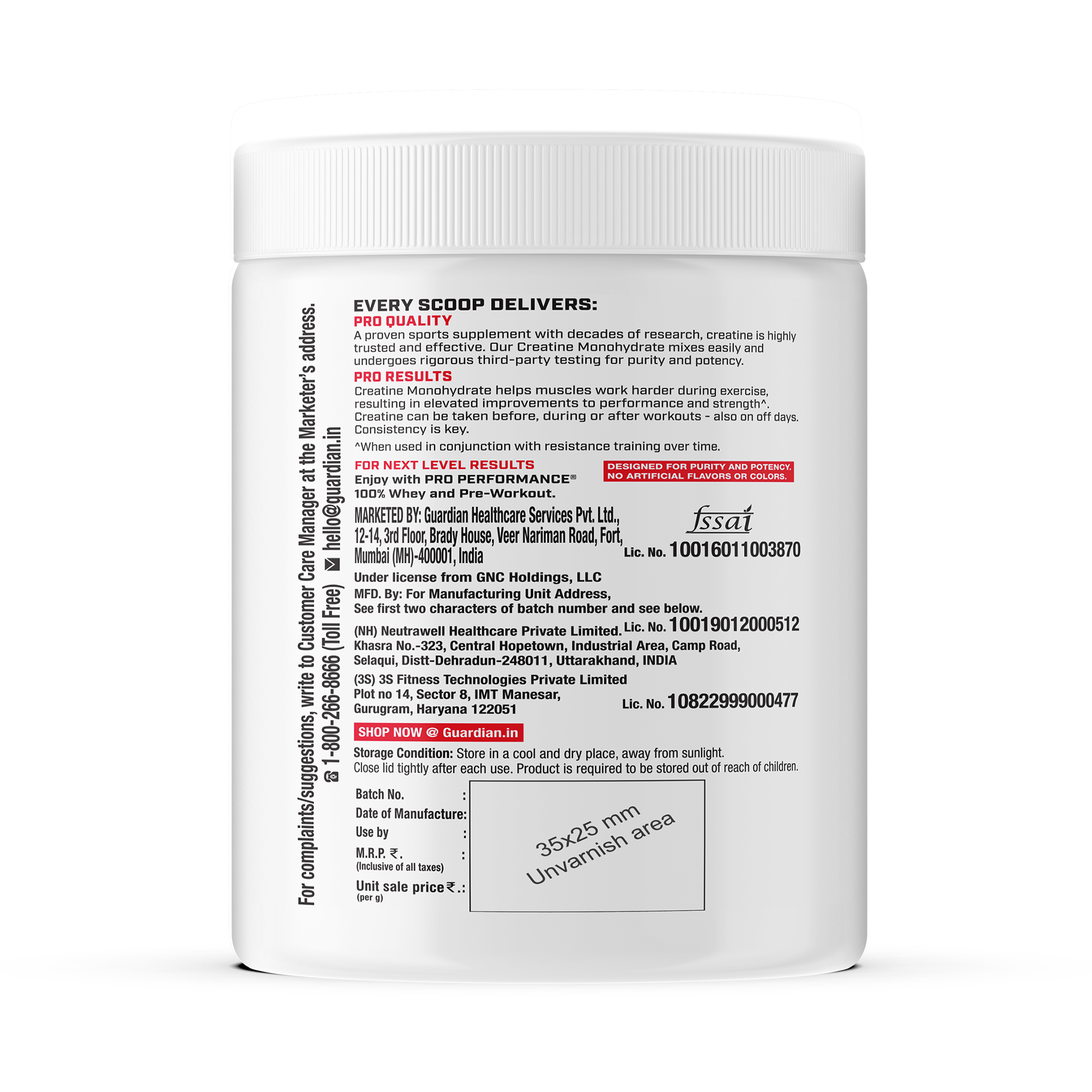 GNC Pro Performance Creatine Monohydrate - Powerful Muscle Pump for Intense Workout