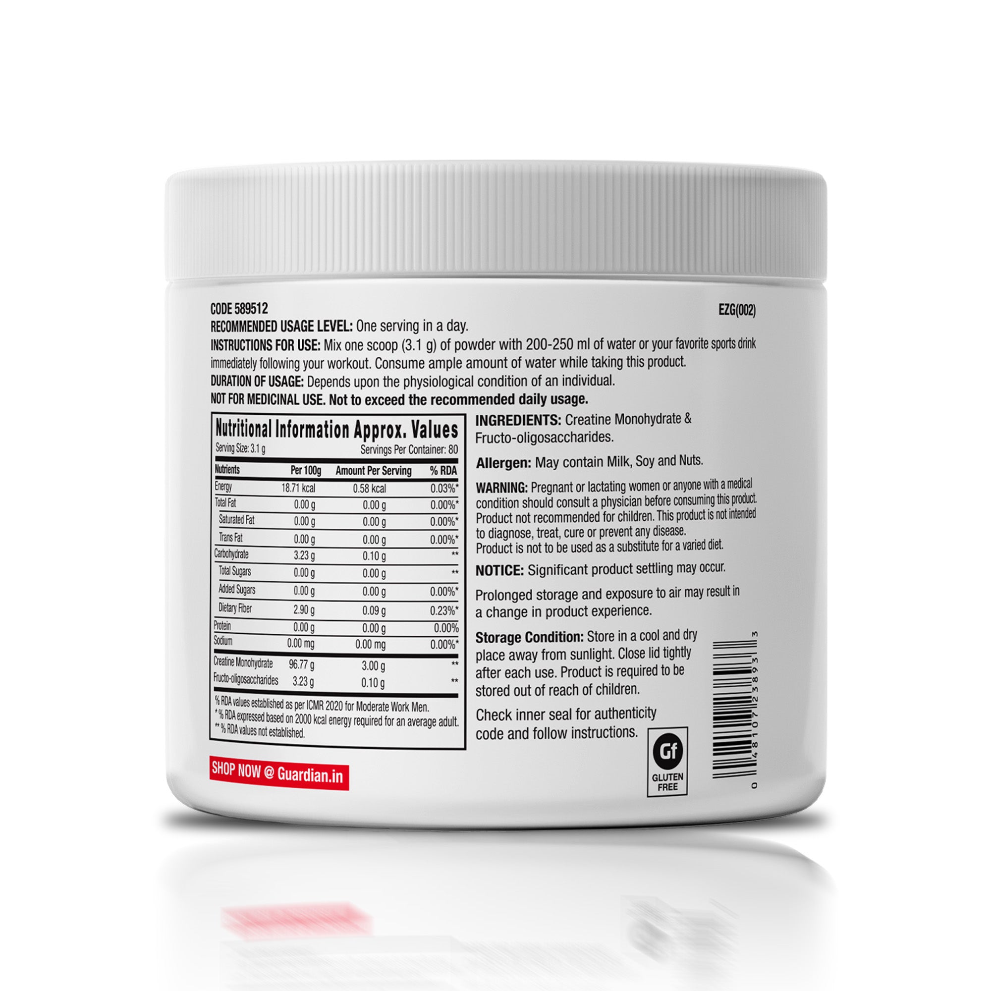 GNC Pro Performance Creatine Monohydrate - Powerful Muscle Pump for Intense Workout