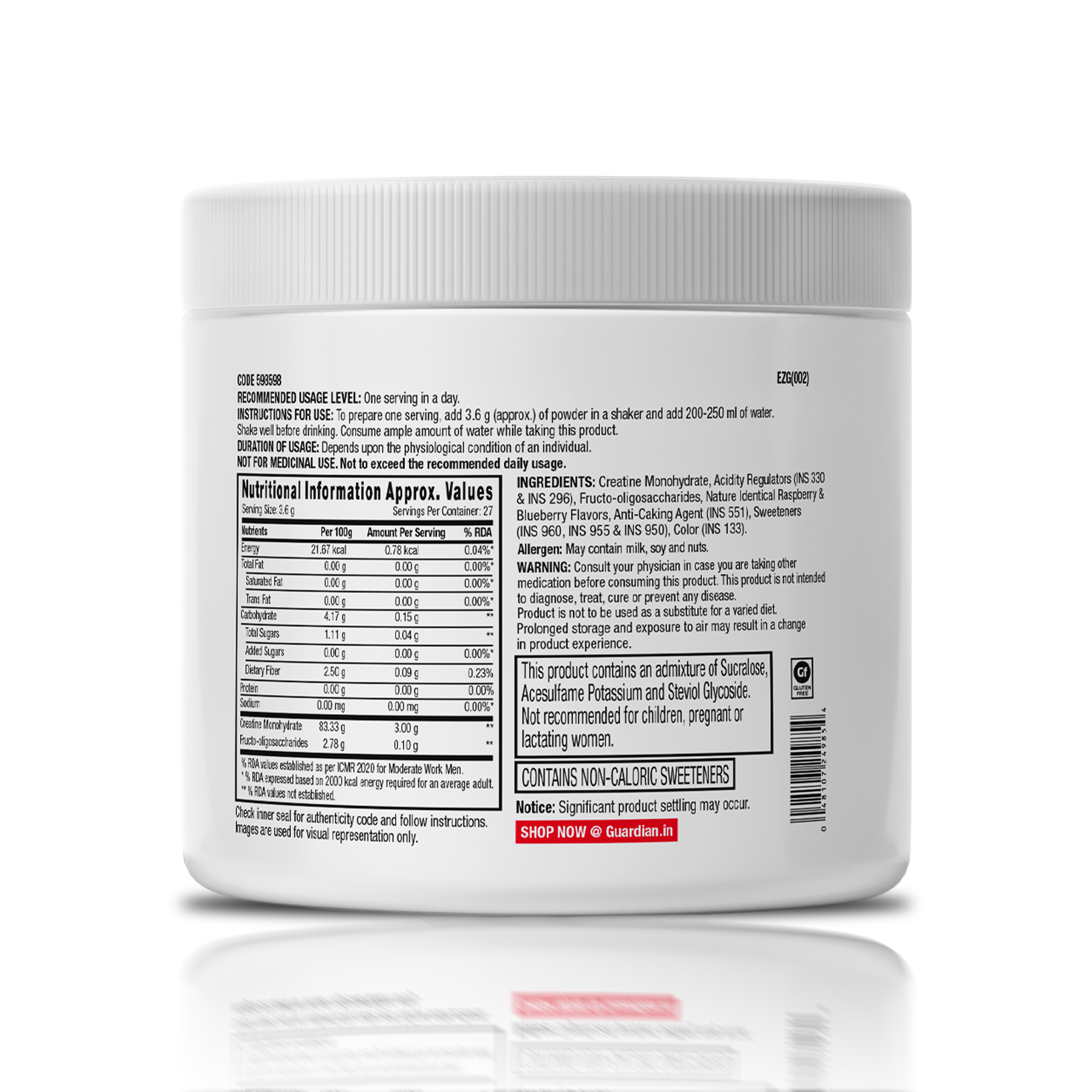 GNC Pro Performance Creatine Monohydrate - Powerful Muscle Pump for Intense Workout