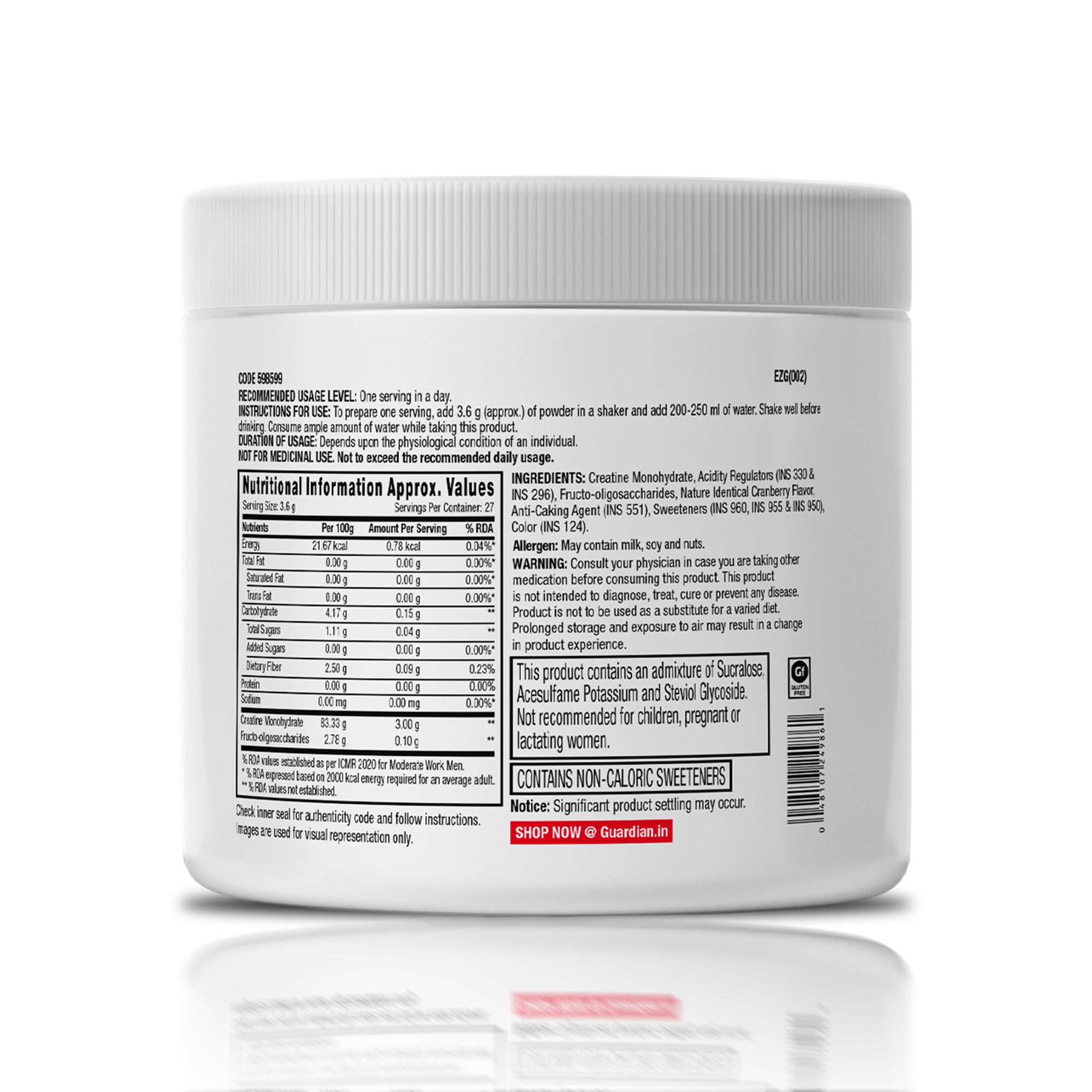 GNC Pro Performance Creatine Monohydrate - Powerful Muscle Pump for Intense Workout