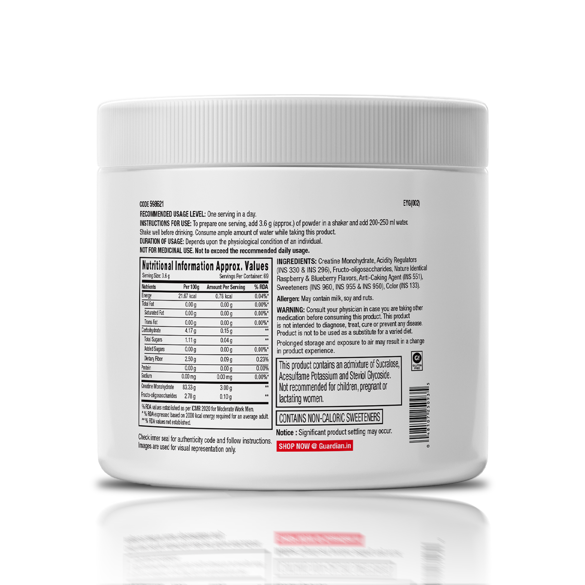 GNC Pro Performance Creatine Monohydrate - Powerful Muscle Pump for Intense Workout