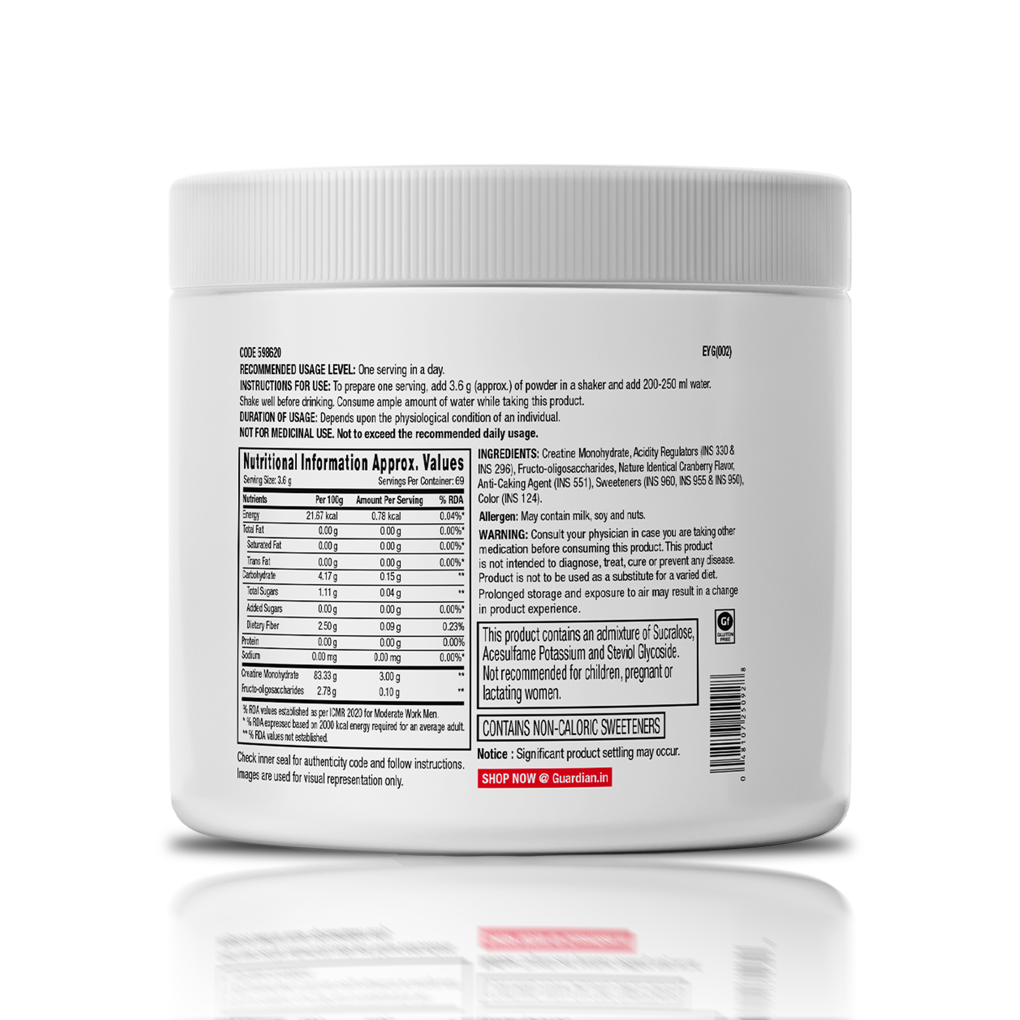 GNC Pro Performance Creatine Monohydrate - Powerful Muscle Pump for Intense Workout