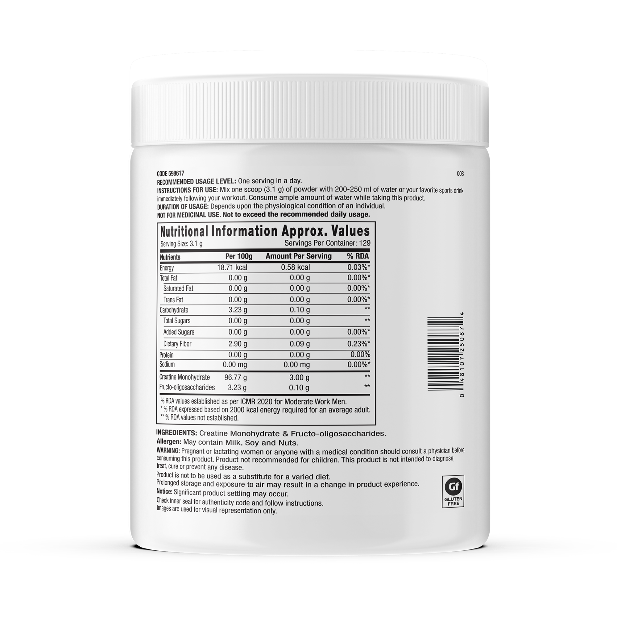 GNC Pro Performance Creatine Monohydrate - Powerful Muscle Pump for Intense Workout