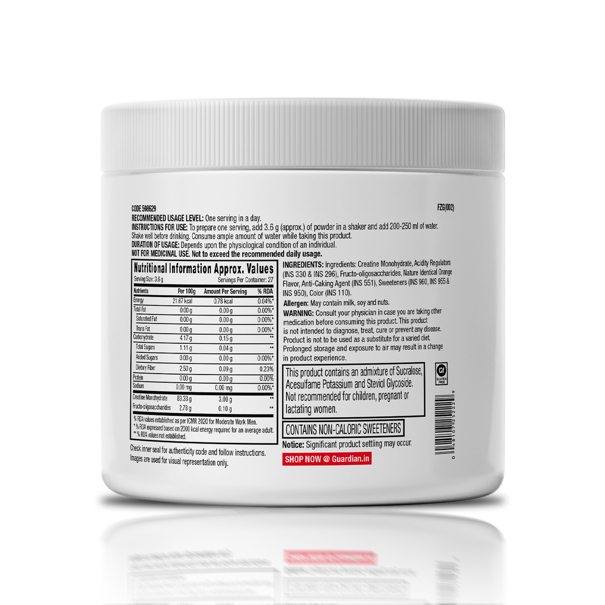 GNC Pro Performance Creatine Monohydrate - Powerful Muscle Pump for Intense Workout