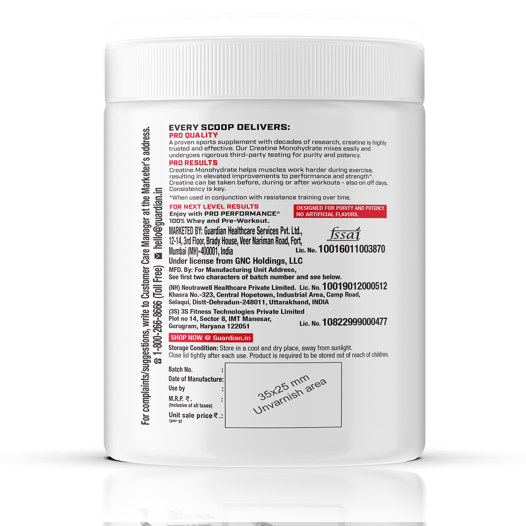 GNC Pro Performance Creatine Monohydrate - Powerful Muscle Pump for Intense Workout