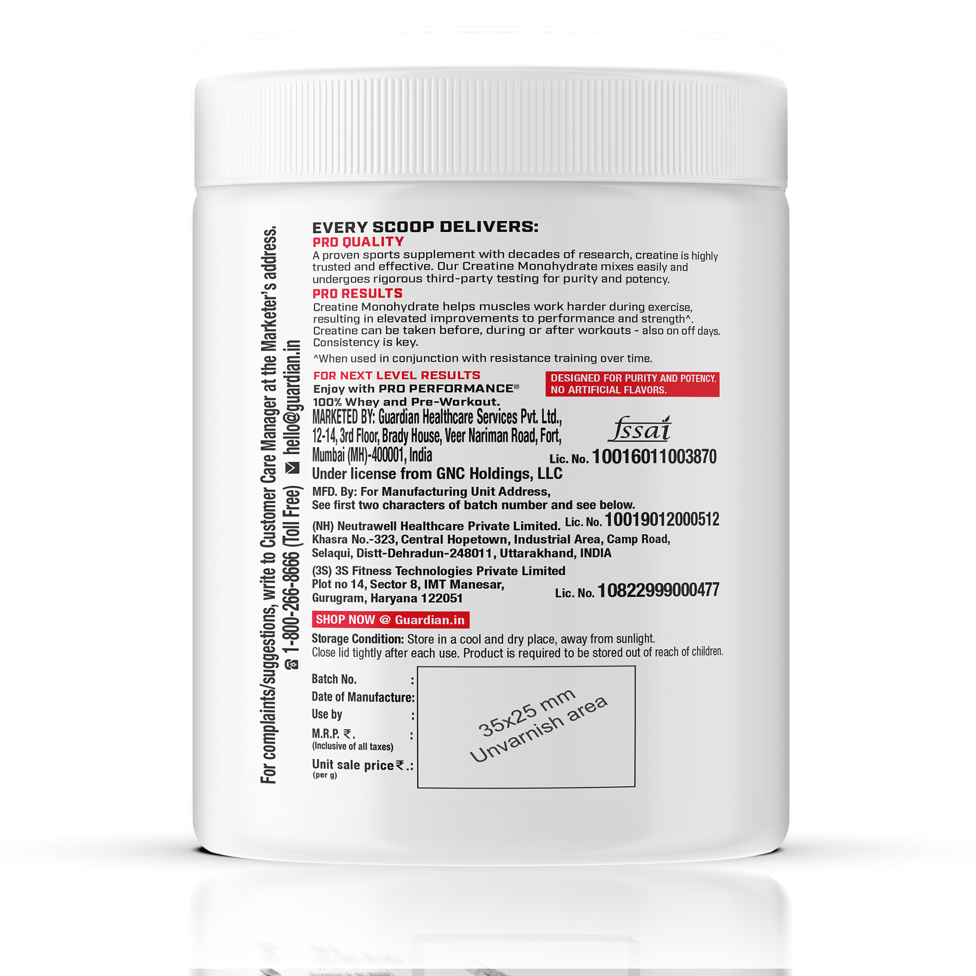 GNC Pro Performance Creatine Monohydrate - Powerful Muscle Pump for Intense Workout