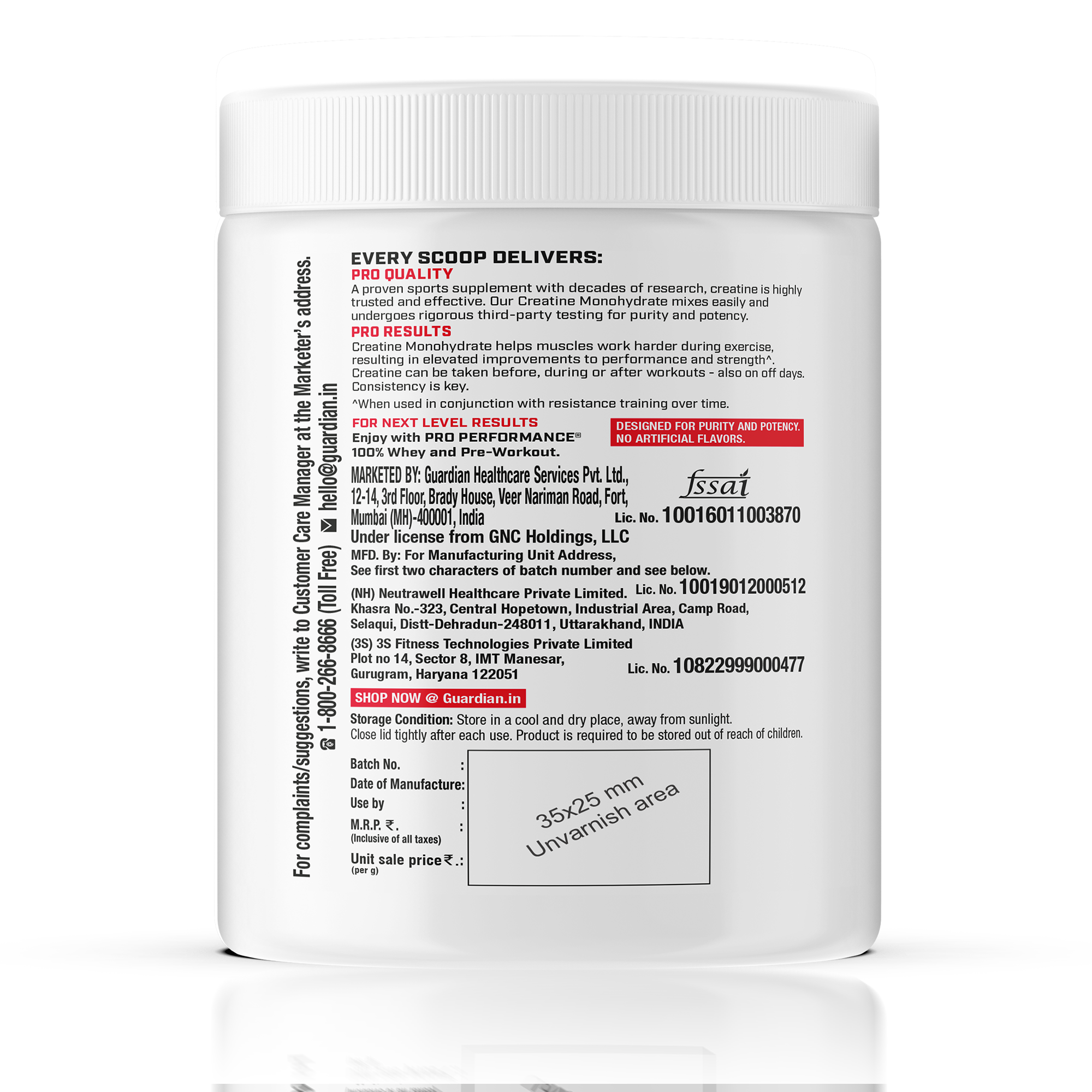 GNC Pro Performance Creatine Monohydrate - Powerful Muscle Pump for Intense Workout