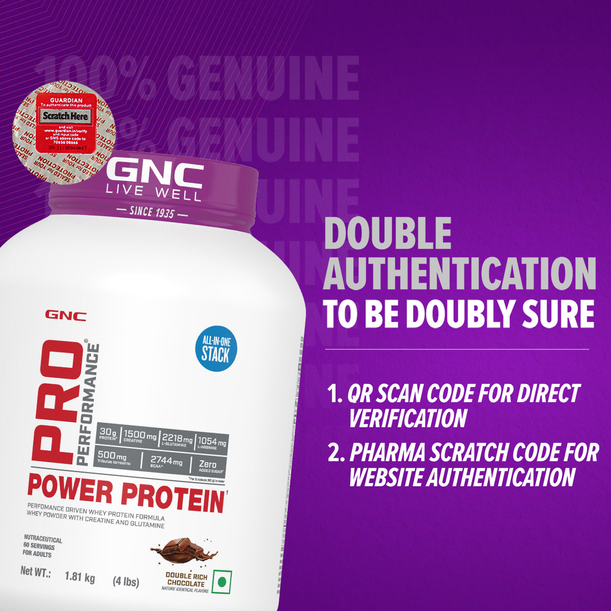 GNC Pro Performance Power Protein - 6-in-1 Stack for Increased Strength, Recovery & Muscle Mass | Informed Choice Certified