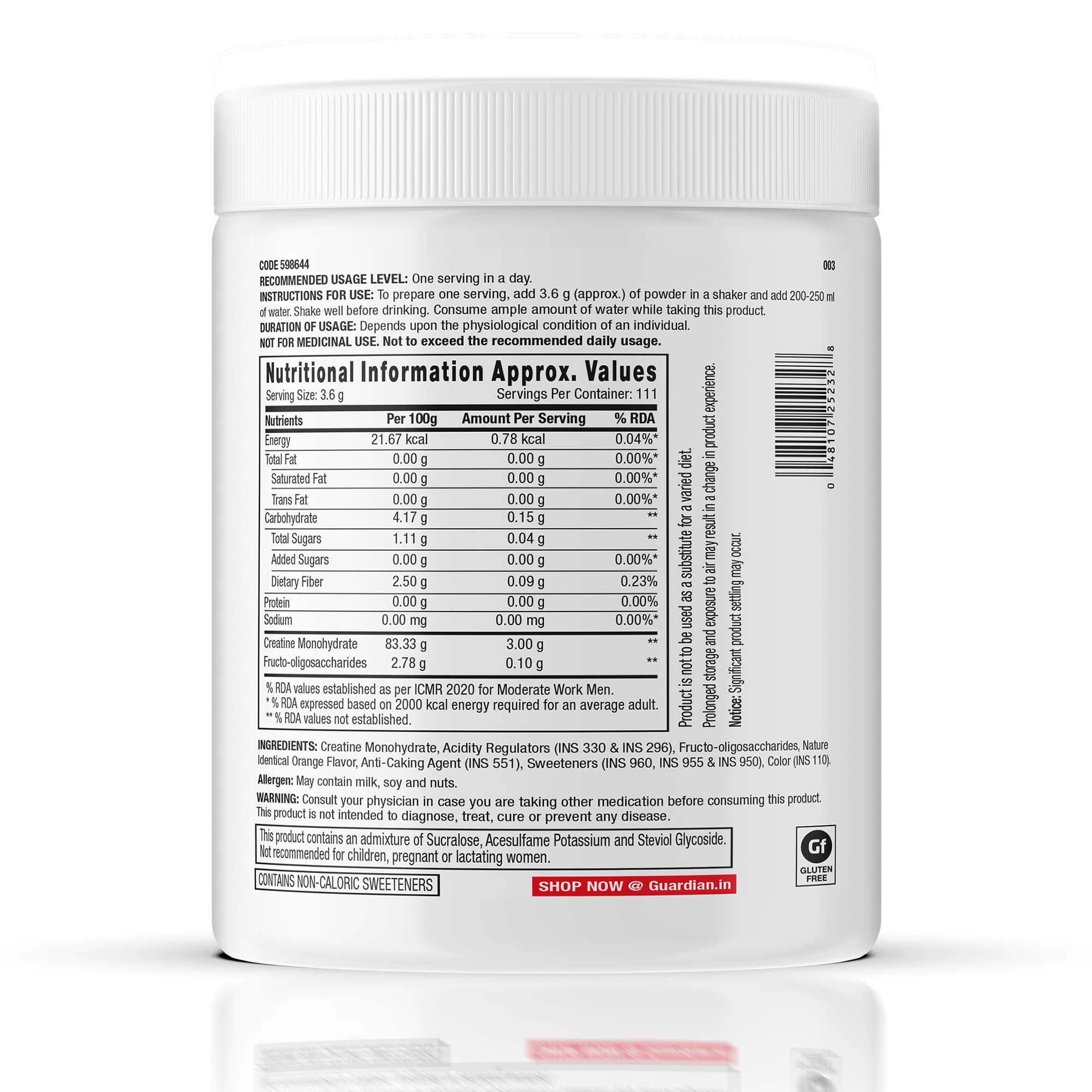 GNC Pro Performance Creatine Monohydrate - Powerful Muscle Pump for Intense Workout