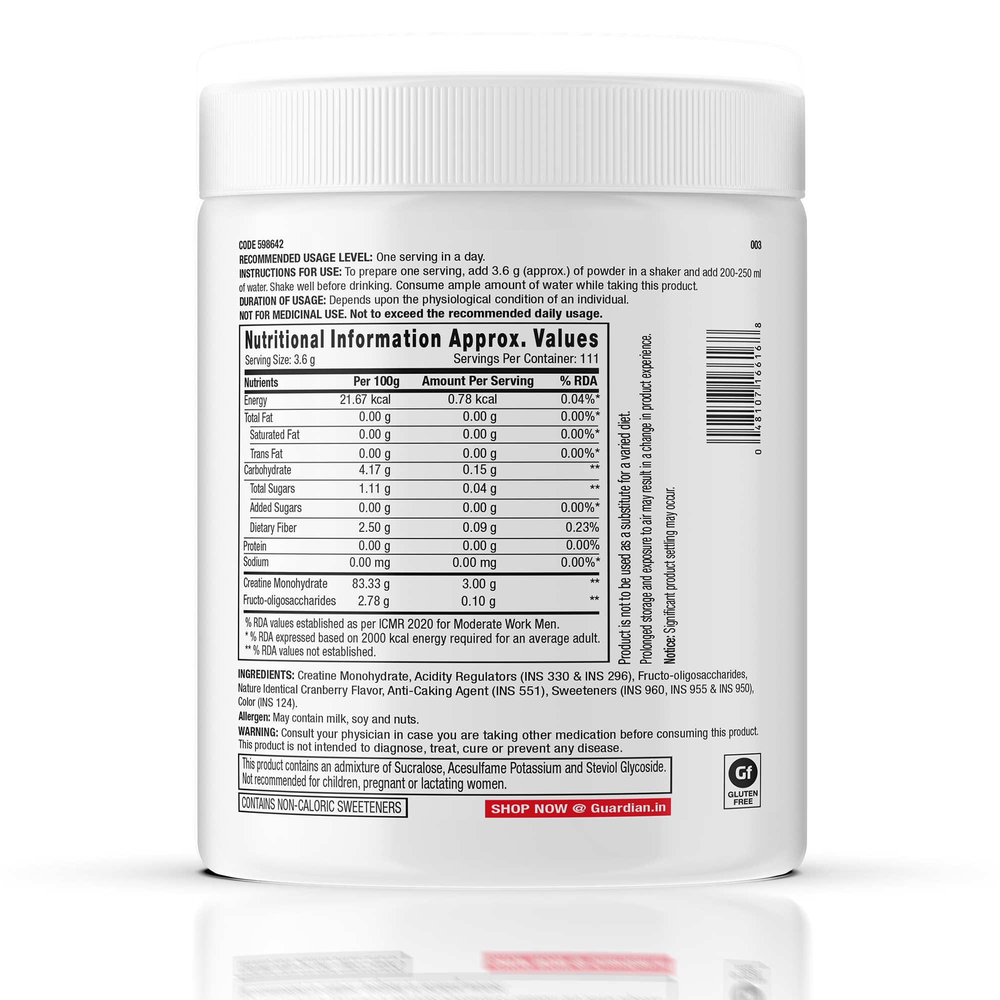 GNC Pro Performance Creatine Monohydrate - Powerful Muscle Pump for Intense Workout