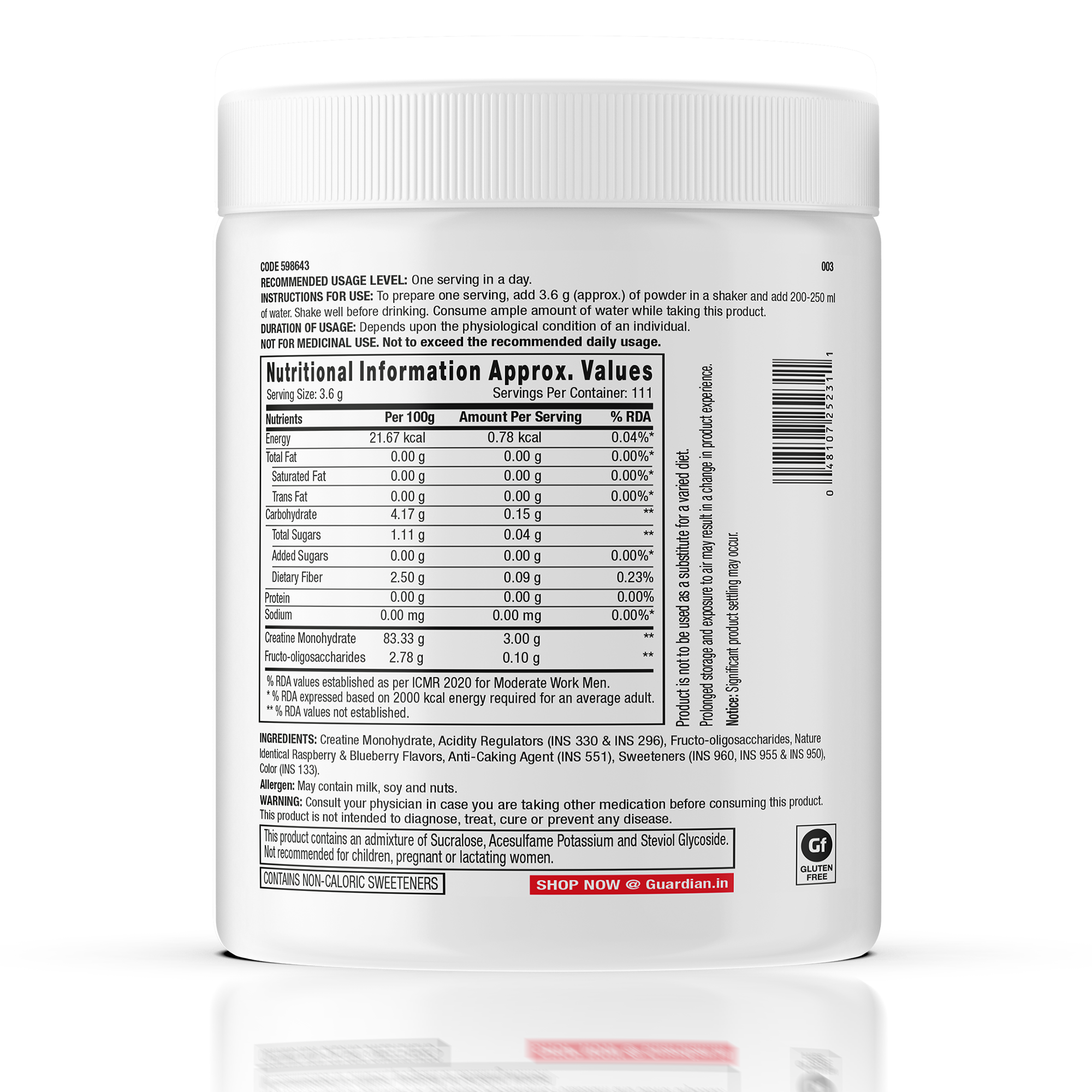 GNC Pro Performance Creatine Monohydrate - Powerful Muscle Pump for Intense Workout