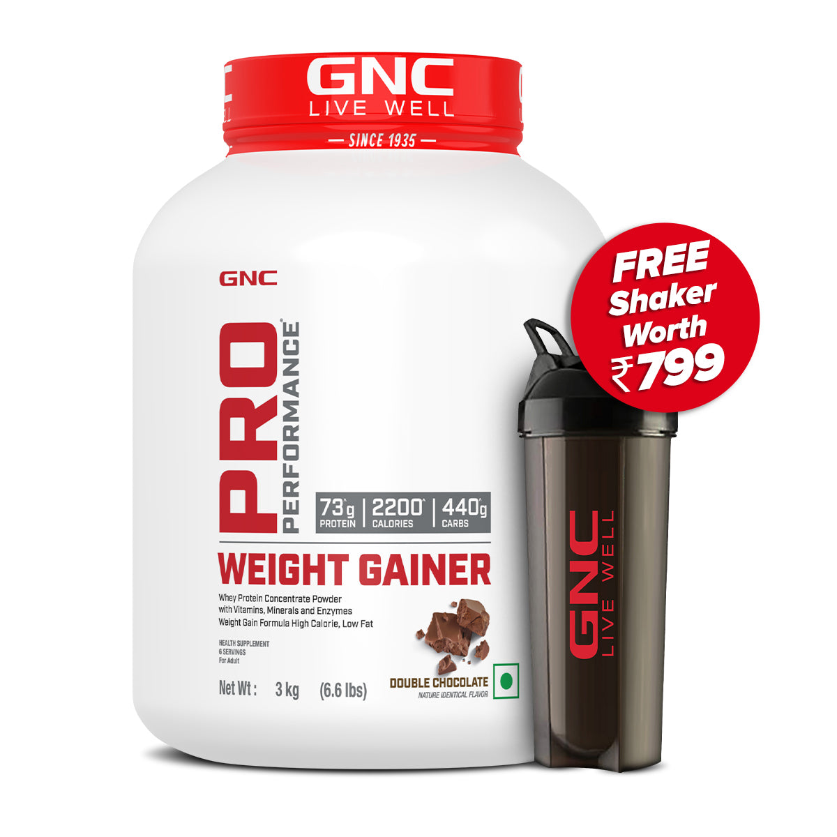 GNC Pro Performance Weight Gainer - High-Calorie, Low-Fat Formula For Healthy Body Gains