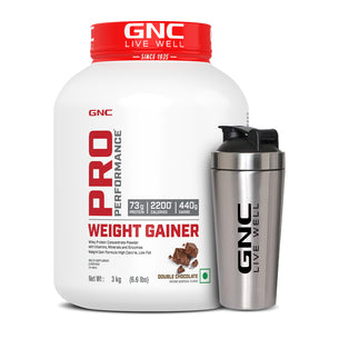 GNC Pro Performance Weight Gainer 3KG with Shaker - High-Calorie, Low-Fat Formula For Healthy Body Gains