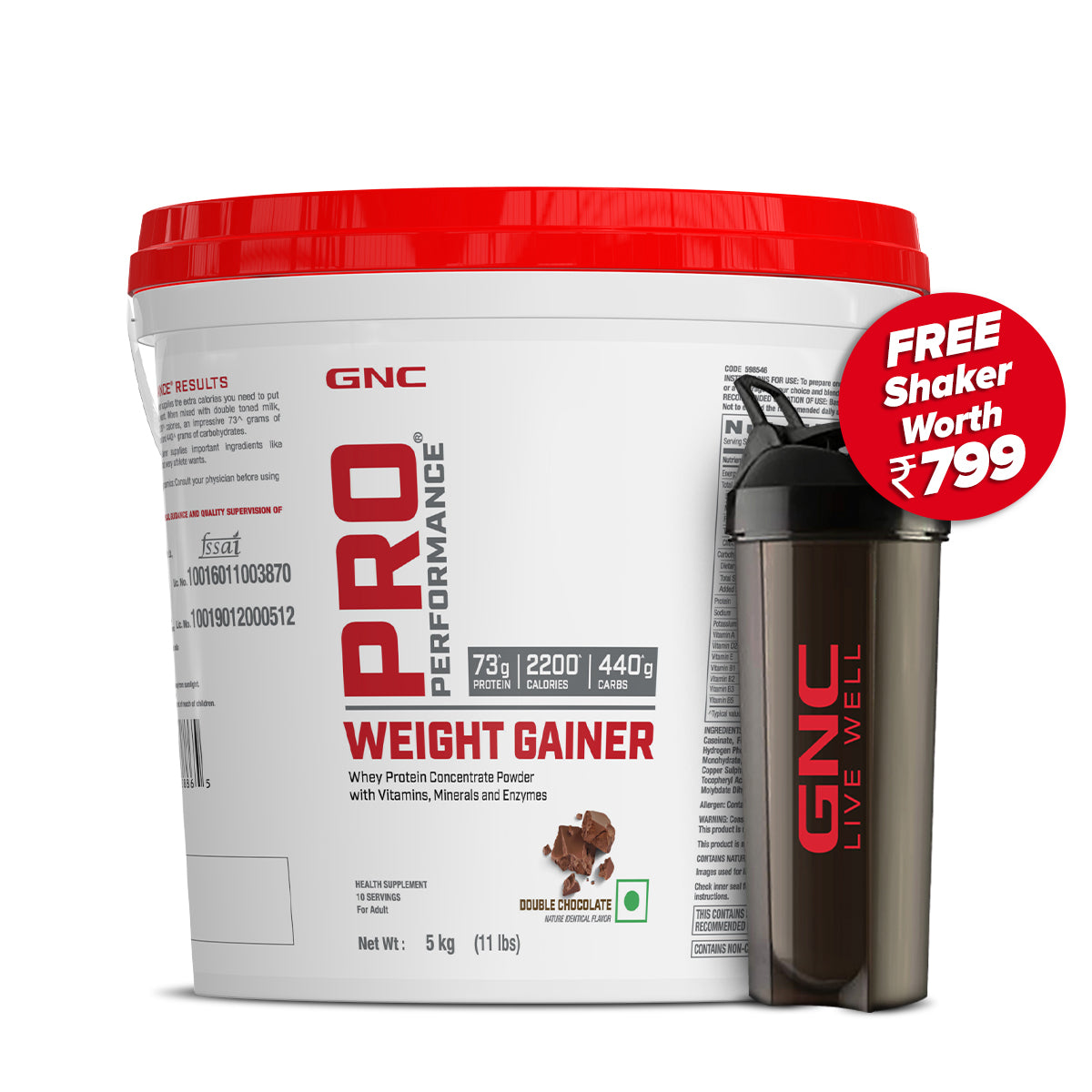 GNC Pro Performance Weight Gainer - High-Calorie, Low-Fat Formula For Healthy Body Gains