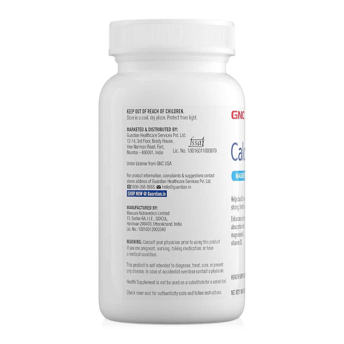 GNC Calcium Plus 600 mg with Magnesium and Vitamin D3 - 