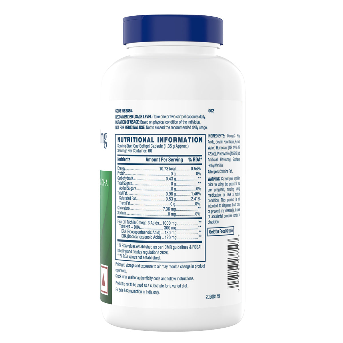 GNC Pro Performance Creatine Monohydrate with Fish Oil 1000mg - Supports Intense Workout | Improves Heart, Skin, Brain & Joint Health