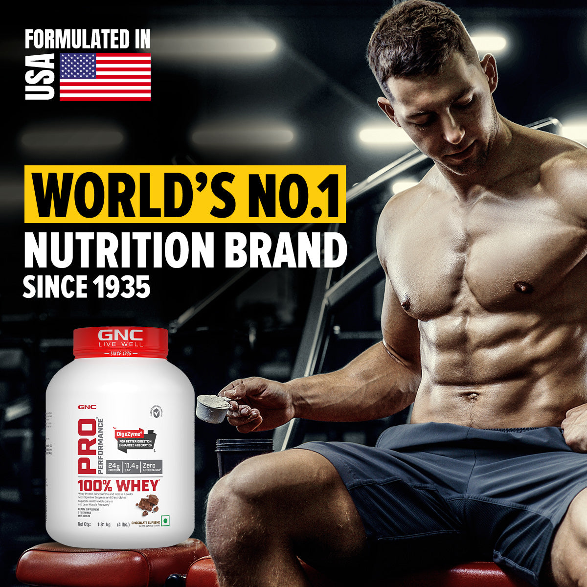 GNC Pro Performance 100% Whey Protein with Free Fish Oil - 