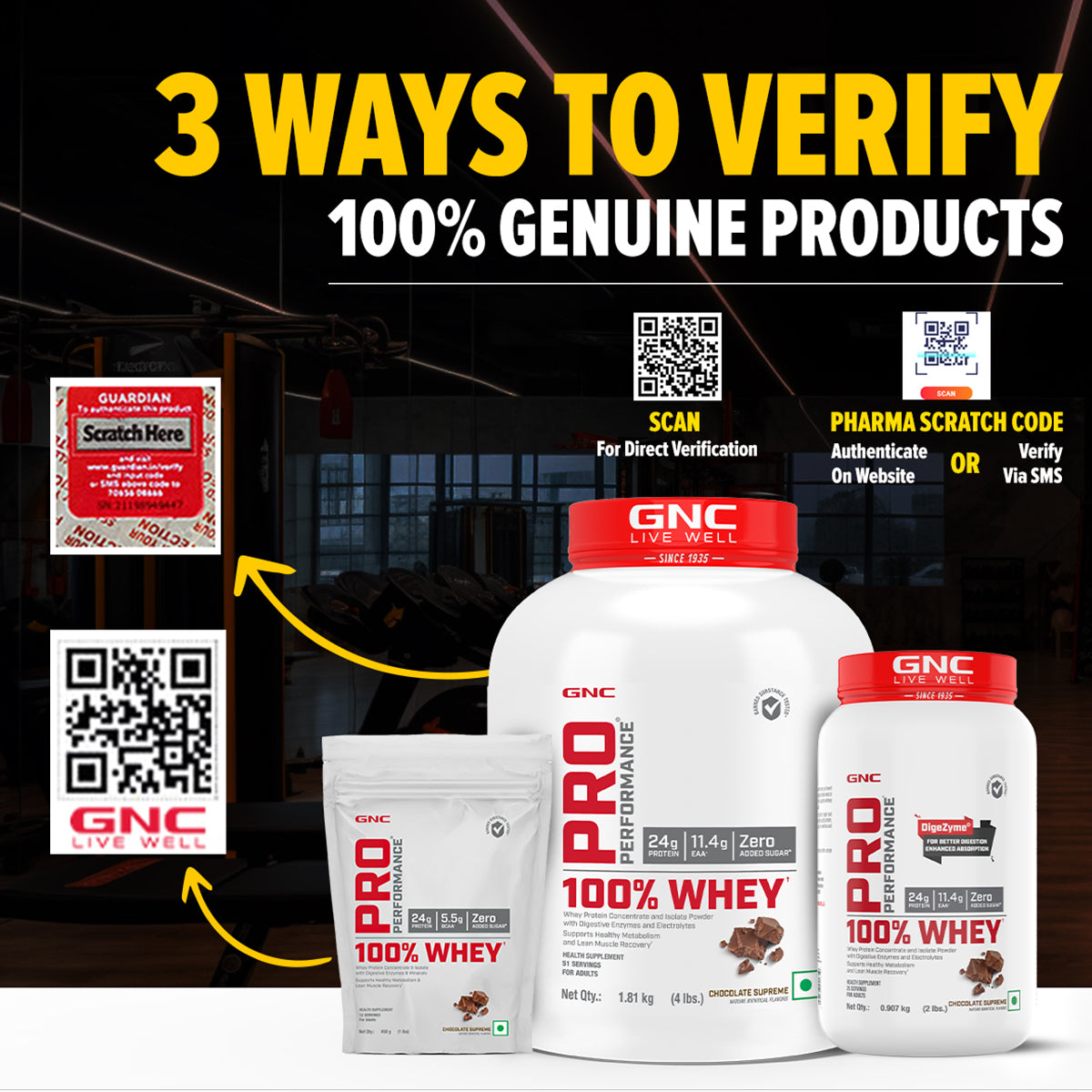 GNC Pro Performance 100% Whey Protein With Triple Strength Fish Oil - 