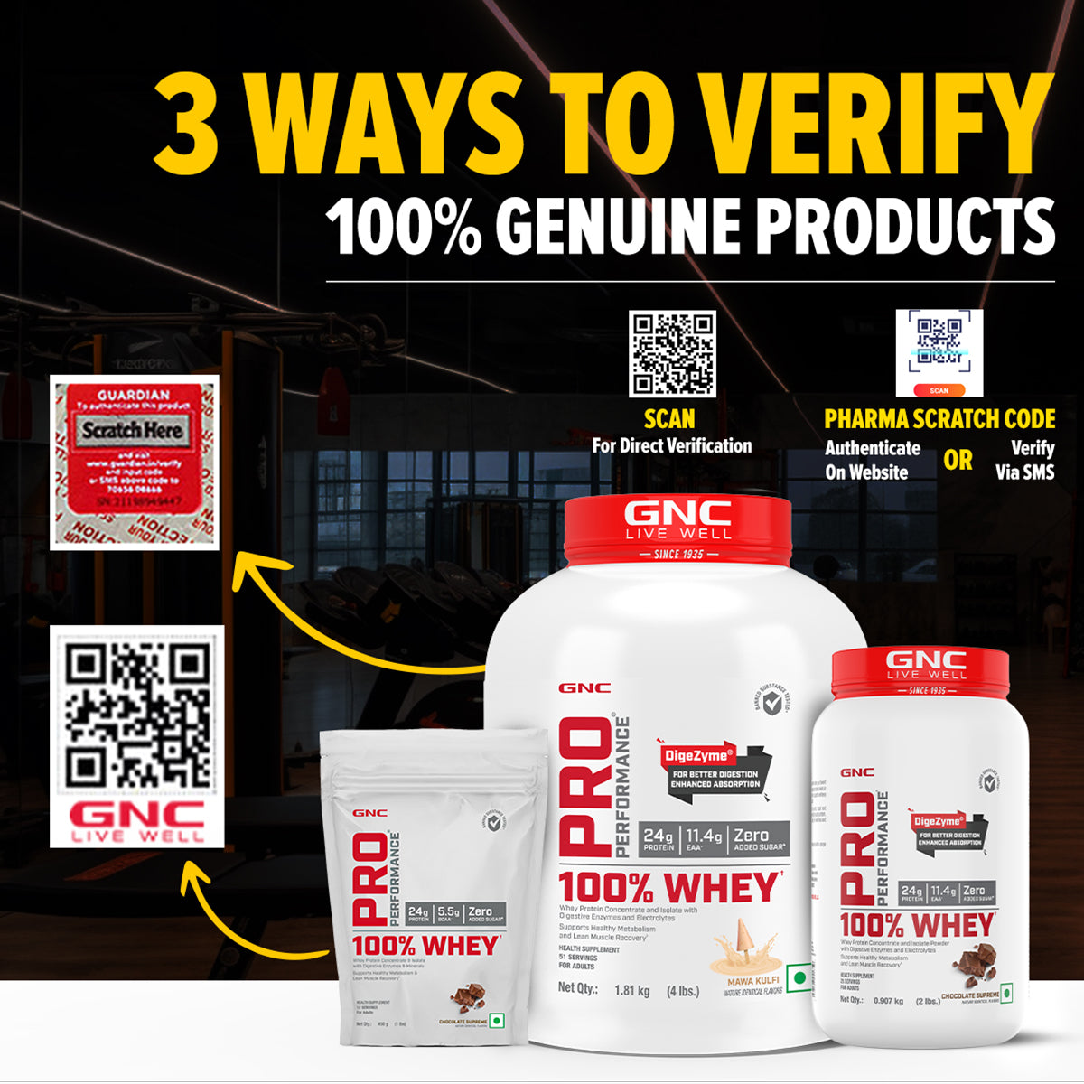 GNC Pro Performance 100% Whey Protein with Free Fish Oil - 