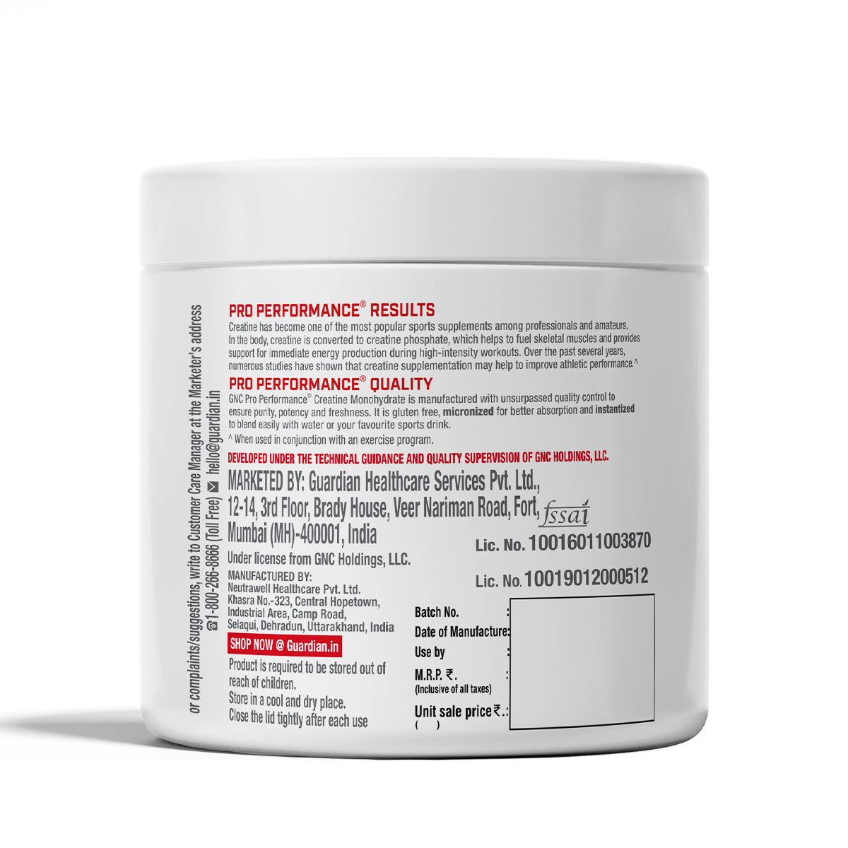 GNC Pro Performance Creatine Monohydrate - Powerful Muscle Pump for Intense Workout