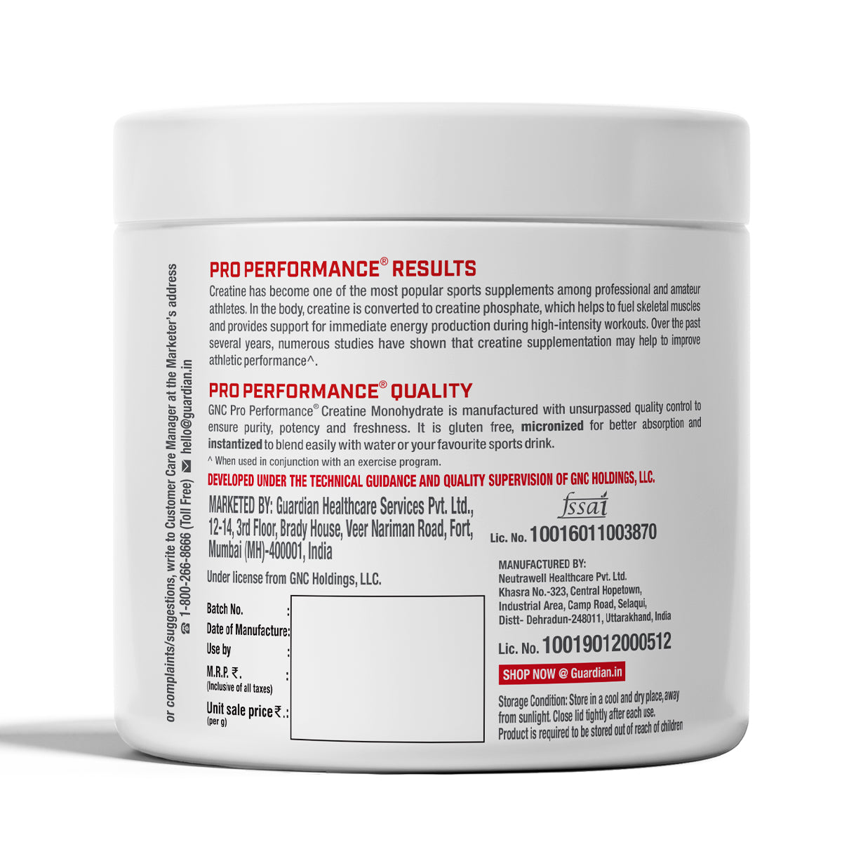 GNC Pro Performance Creatine Monohydrate - Powerful Muscle Pump for Intense Workout